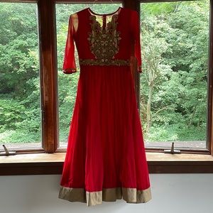 Shagufta Handmade Red Dress